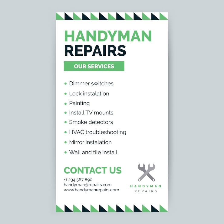 Free Vector geometric handyman repairs instagram story