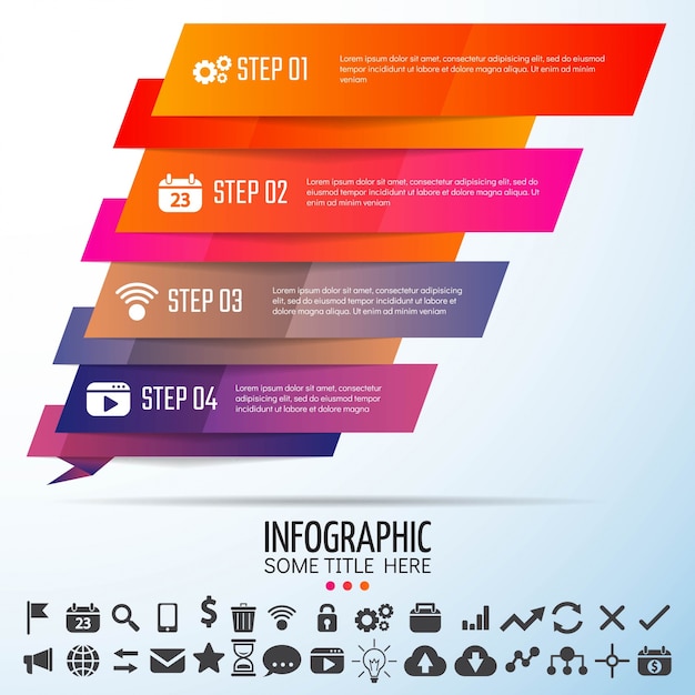 Geometric Infographics Template Design