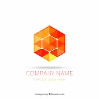 Free vector geometric logo in orange tones