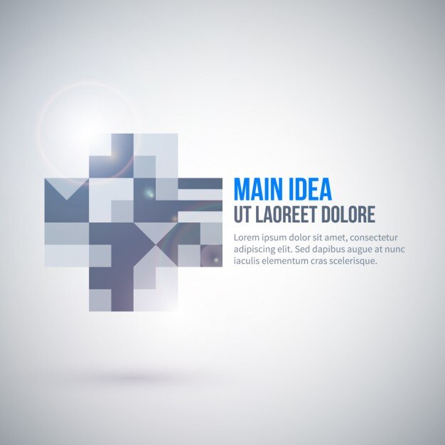 Free Vector geometric logo template greyscale cross-shaped 
