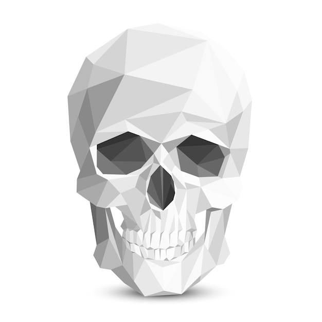 Free vector geometric low poly skull.