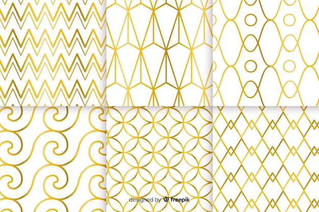 Geometric luxury pattern collection concept