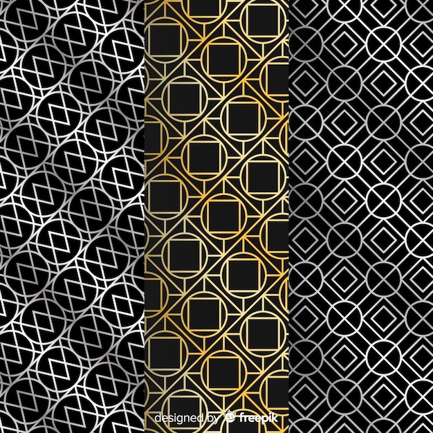 Geometric luxury pattern collection wallpaper