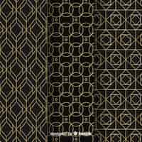 Free vector geometric luxury pattern collection