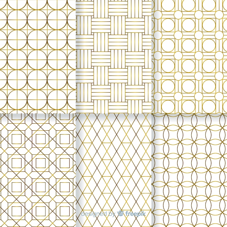 Free Vector geometric luxury pattern collection
