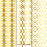 Free vector geometric luxury pattern collection