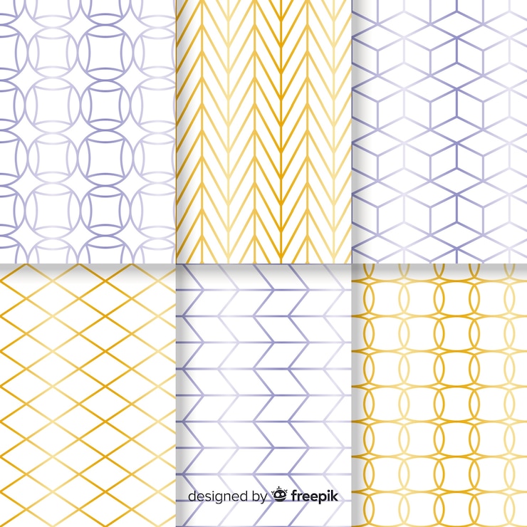 Free Vector geometric luxury pattern pack