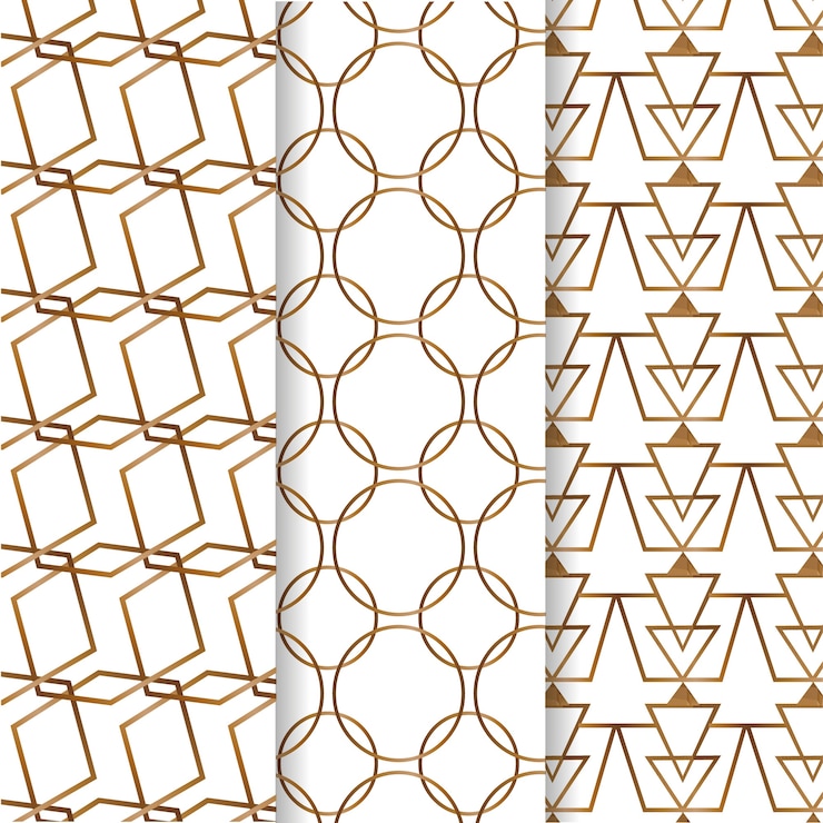 Free Vector geometric luxury pattern pack