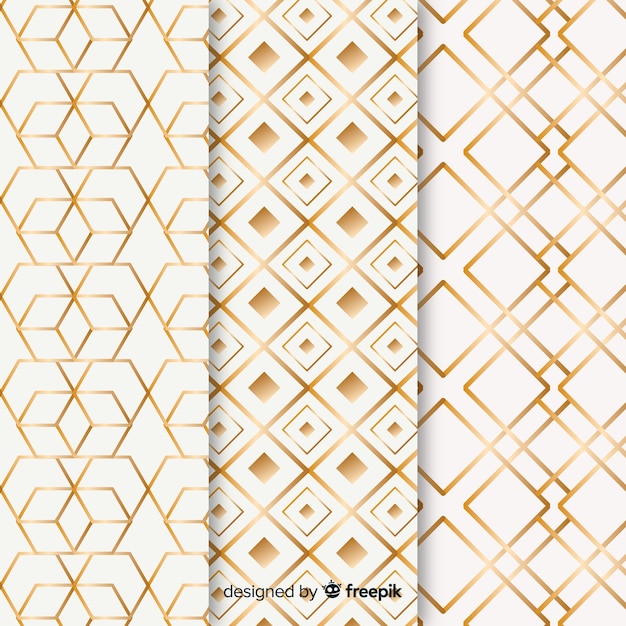 Geometric luxury pattern set