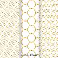 Free vector geometric luxury pattern set