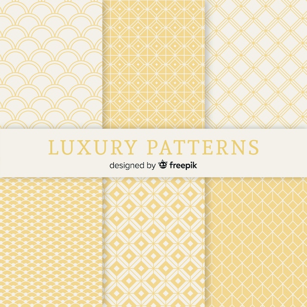 Geometric luxury pattern set