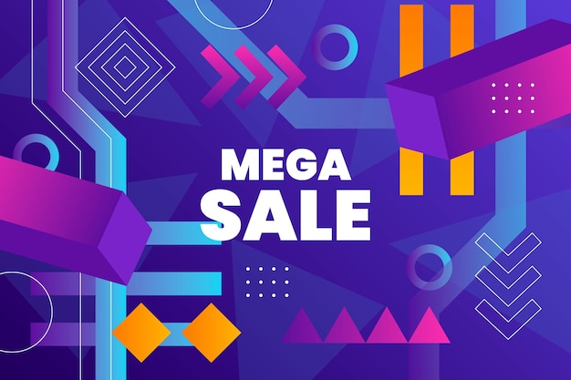 Geometric mega sale background