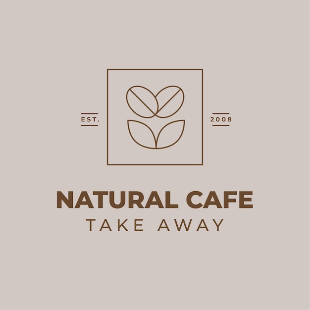 Geometric minimalist food logo