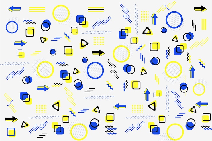 Free Vector geometric models background in flat design