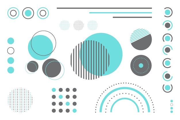 Free vector geometric models background in flat design