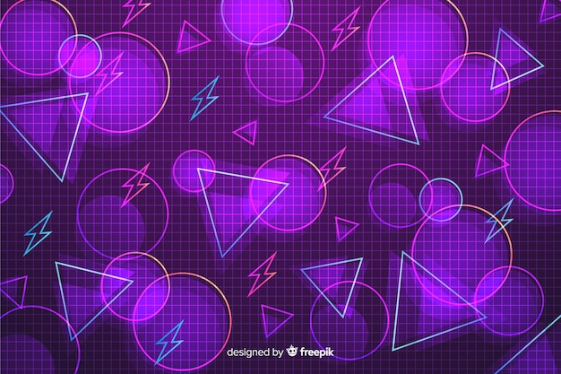 Free vector geometric models retro background