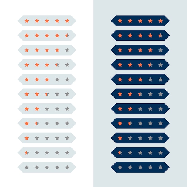 Geometric modern star rating symbol design