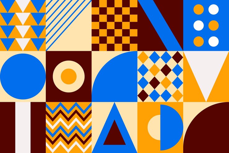 Free Vector geometric mural background