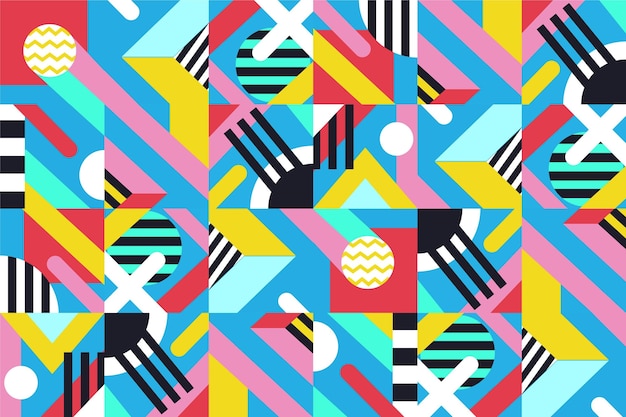 Geometric mural wallpaper