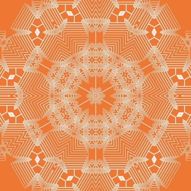 Geometric orange mandala background