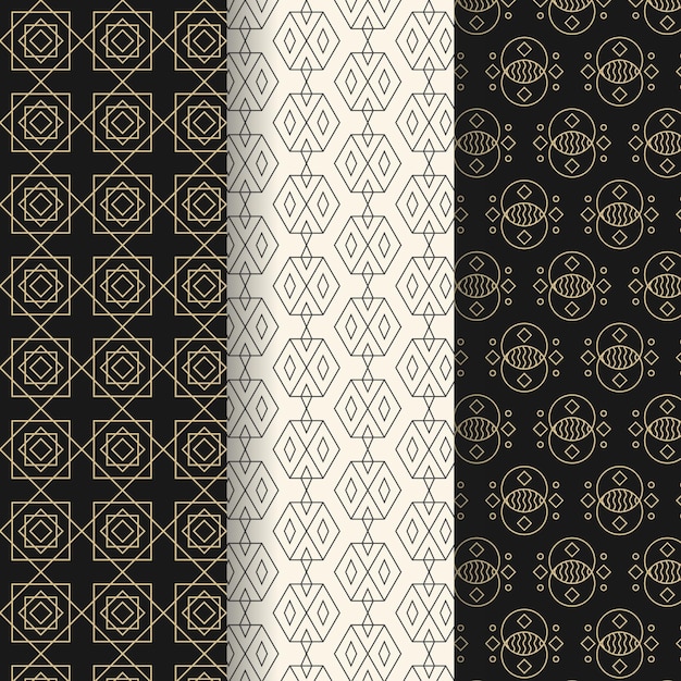 Free vector geometric pattern collection design