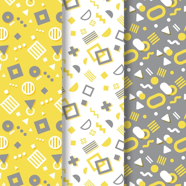 Free vector geometric pattern collection