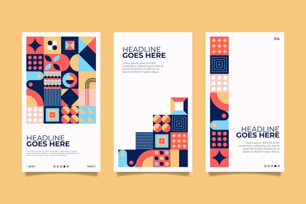 Geometric pattern mobile design template