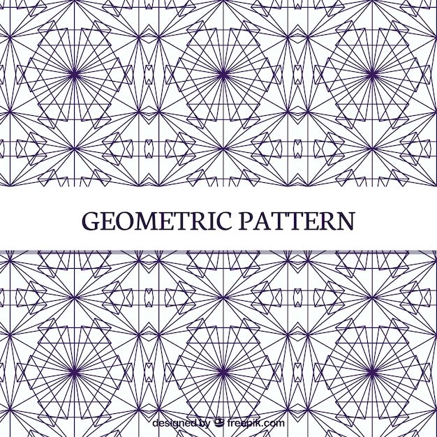 무료 벡터 선 모양의 기하학적 패턴