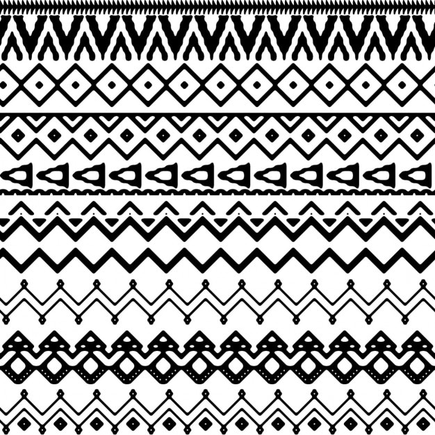 Free vector geometric pattern in tribal style