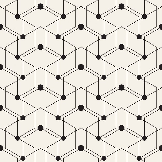 Geometric pattern with lines and dots