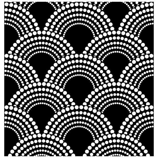 Geometric pattern with pearls