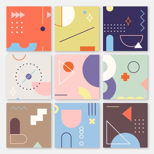 Geometric patterned banners collection