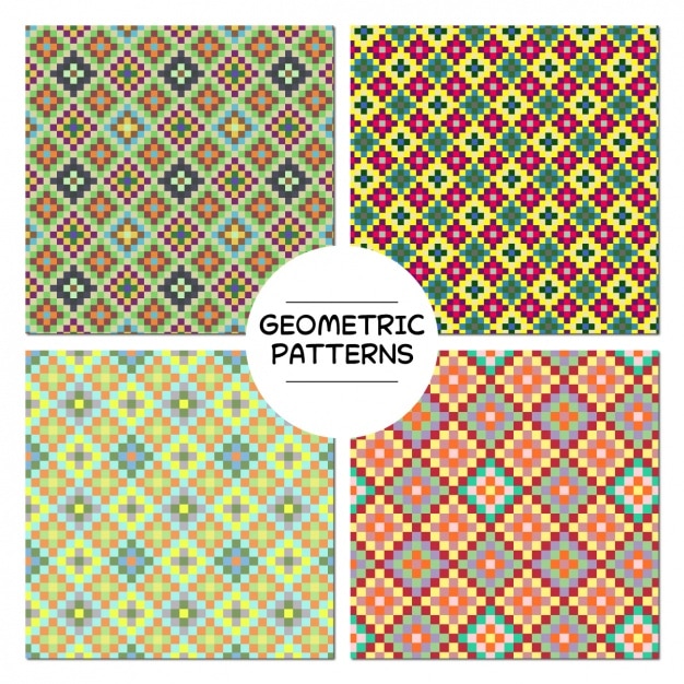Free Vector geometric patterns collection