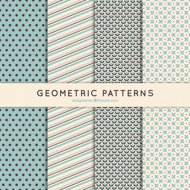 Geometric patterns in retro style