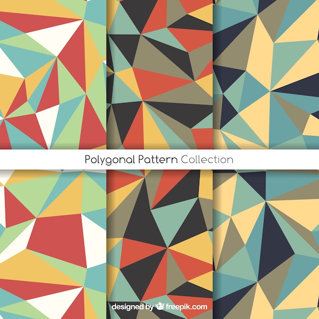 カラフルなポリゴンとの幾何学的パターン