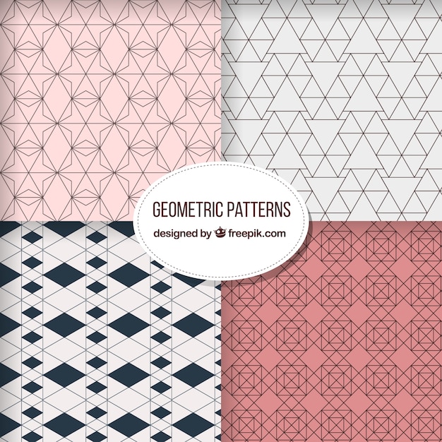 Geometric patterns with different shapes