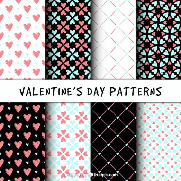 Geometric patterns with hearts