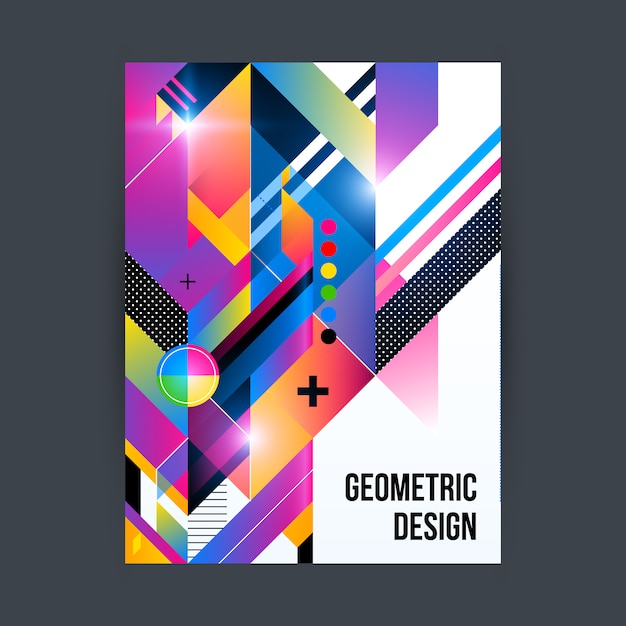 幾何学的ポスターデザイン