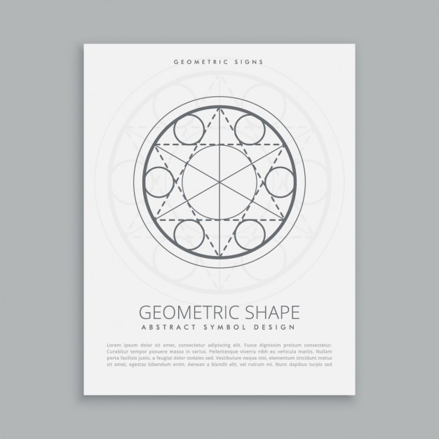 Vettore gratuito geometrica poster template