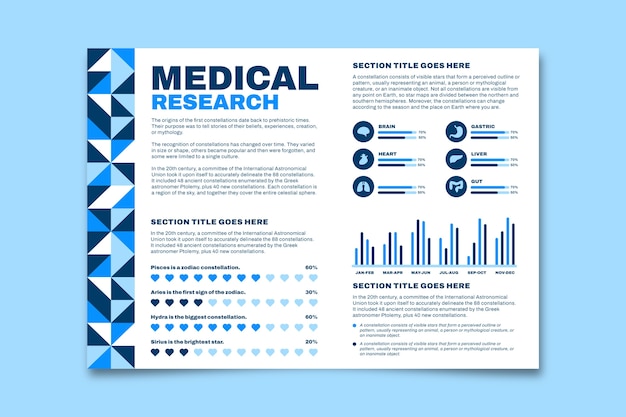Geometric professional medical research poster