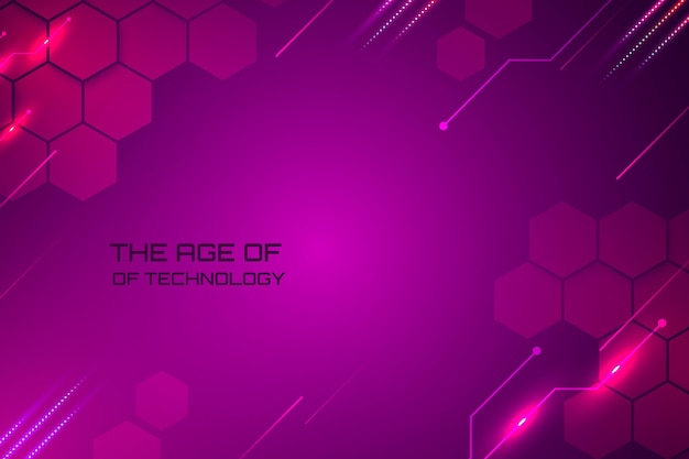 Free vector geometric purple technology background