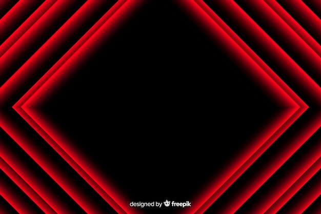 Geometric red lights background realistic design