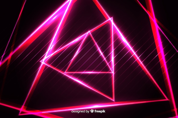 Free vector geometric red lights background