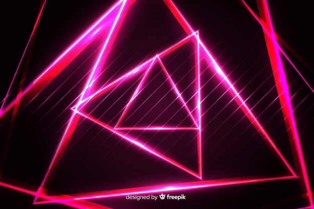 Geometric red lights background