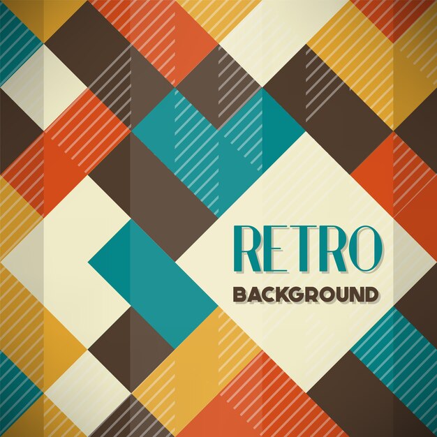 Geometric retro background