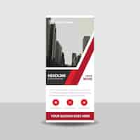 Free vector geometric roll up with red shapes