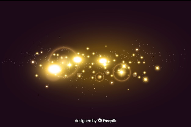 Geometric rounded floating particle effect