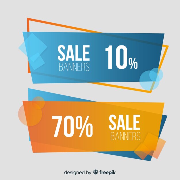 Geometric sales banners