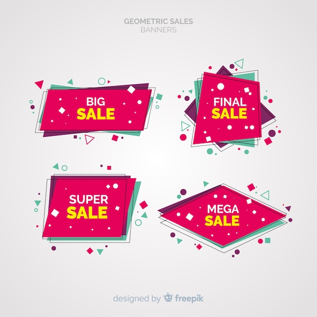 Geometric sales banners