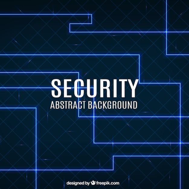 Geometric security background with blue lines
